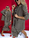Oversized blazer with black sleeve buttons - choco
